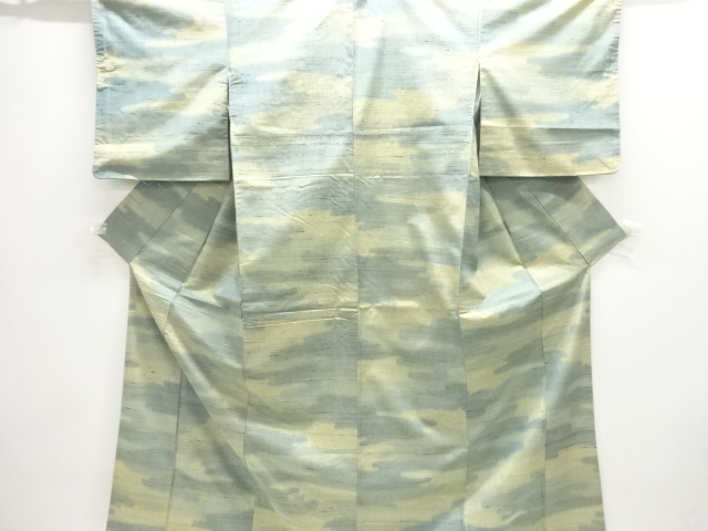 JAPANESE KIMONO / ANTIQUE KIMONO / SILK / FUSHI TSUMUGI / WOVEN EGASUMI